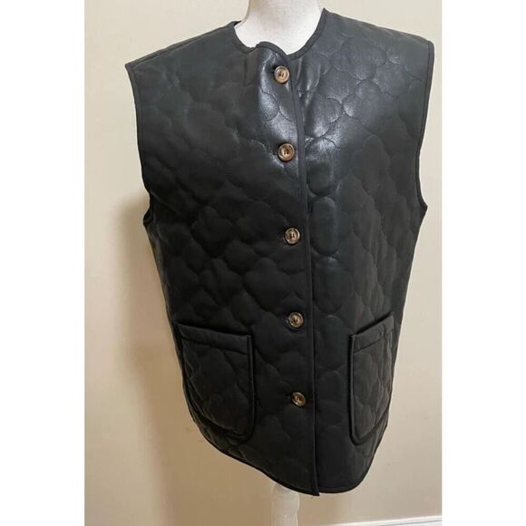 NWT Anthropologie FRNCH Paris Gisette Faux  leather Size OS retail $150 - Picture 4 of 11